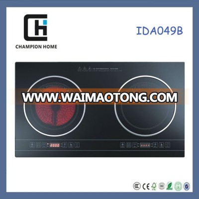 Champion home Chinese black crystal IDA049 built-in 2 burners high quality hotpot induction cooker